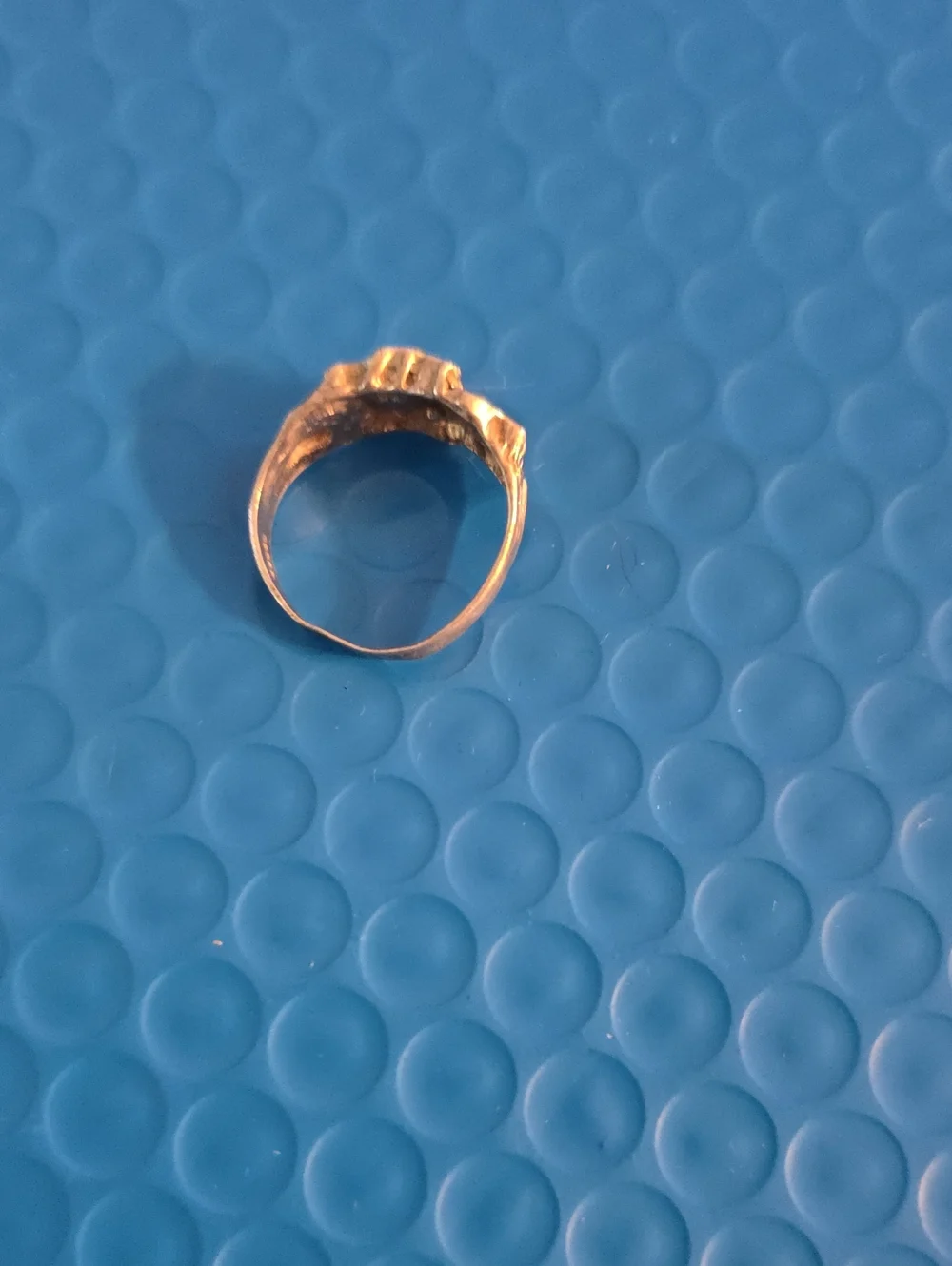 Mens 925 Sterling Silver Nugget Ring